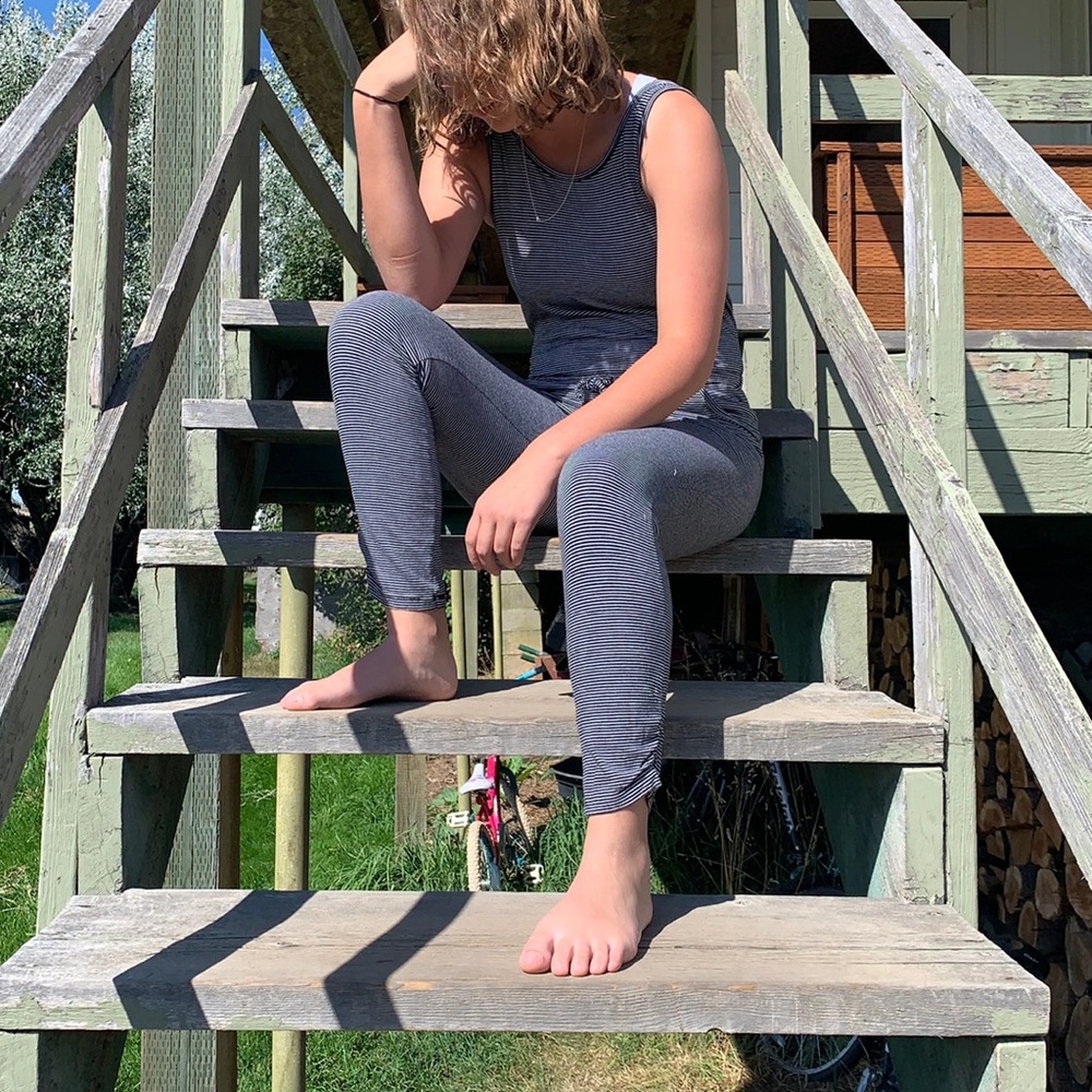 A black and white striped jumpsuit!